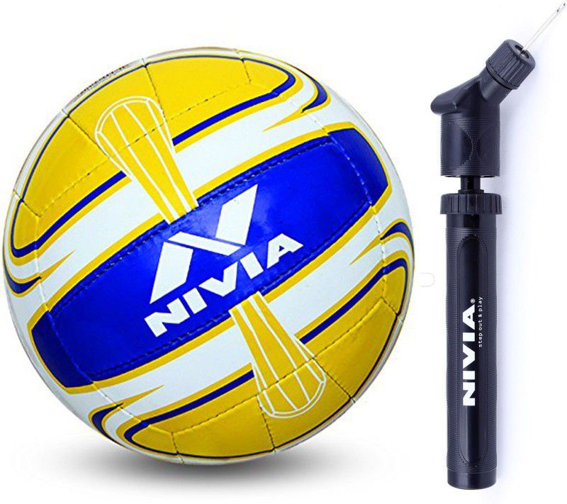 NIVIA Super Synthetic Volleyball + Ball Pump Combo Volleyball Kit