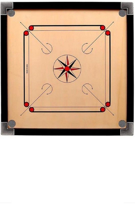 Adrio Medium Size Carrom Board( 26' Inch) with Coins, Strikers and Powder 66.04 cm Carrom Board  (Multicolor)