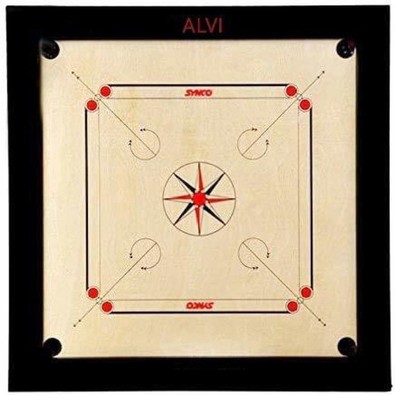 Alvi Wooden 36 Inch Full Size Carrom Board for Man and Women with Coins Carrom 3 In 3 cm Carrom Board  (Brown)