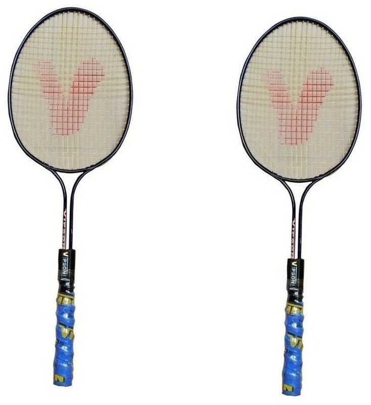 SPORTSHOLIC Double Rod Youth Medium Size Badminton Racquet Pair For Kids 3 To 8 Years Multicolor Strung Badminton Racquet  (Pack of: 2, 300 g)
