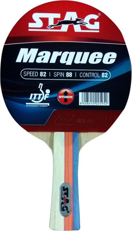 Stag Marquee Table Tennis Racquet Red, Black Table Tennis Racquet  (Pack of: 1, 182 g)