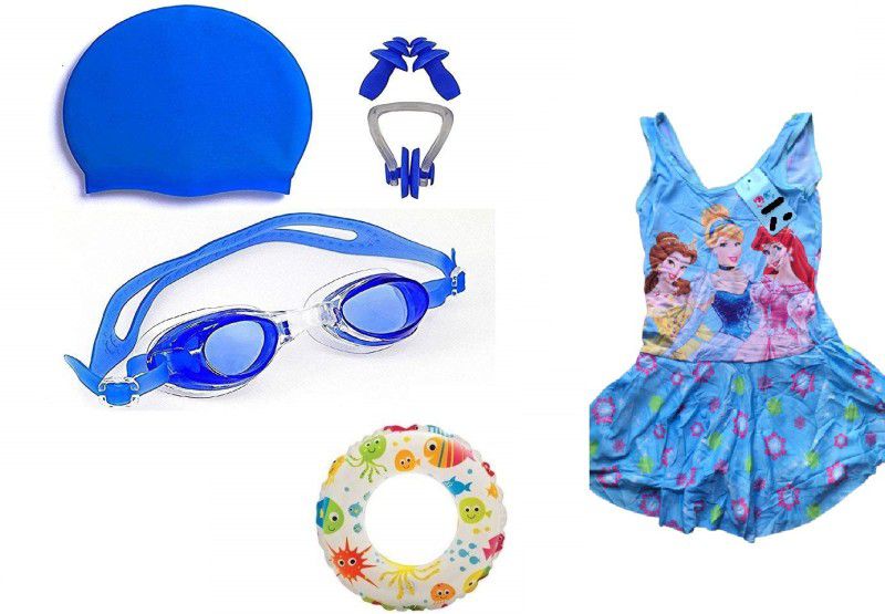 Baby & Sons Princess Swimming Kit for Girls(4-5 Years) with Swimming Tube Swimming Kit Swimming Kit