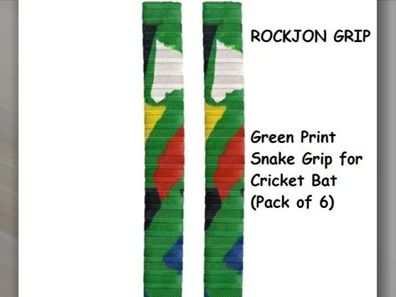 Rockjon Green Print Snake Grip for Cricket Bat (Pack of 6,Random) Tacky Touch  (Pack of 6)
