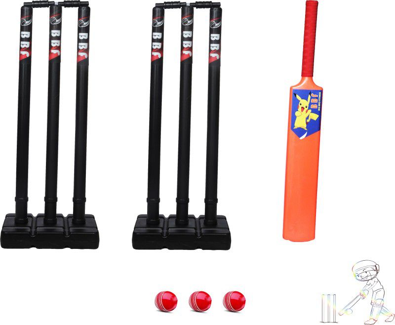 BIG BRO FITNESS LIMITED-EDITION Plastic Cricket Kit , (Size 7) For Age Group 11-18 Years Cricket Kit