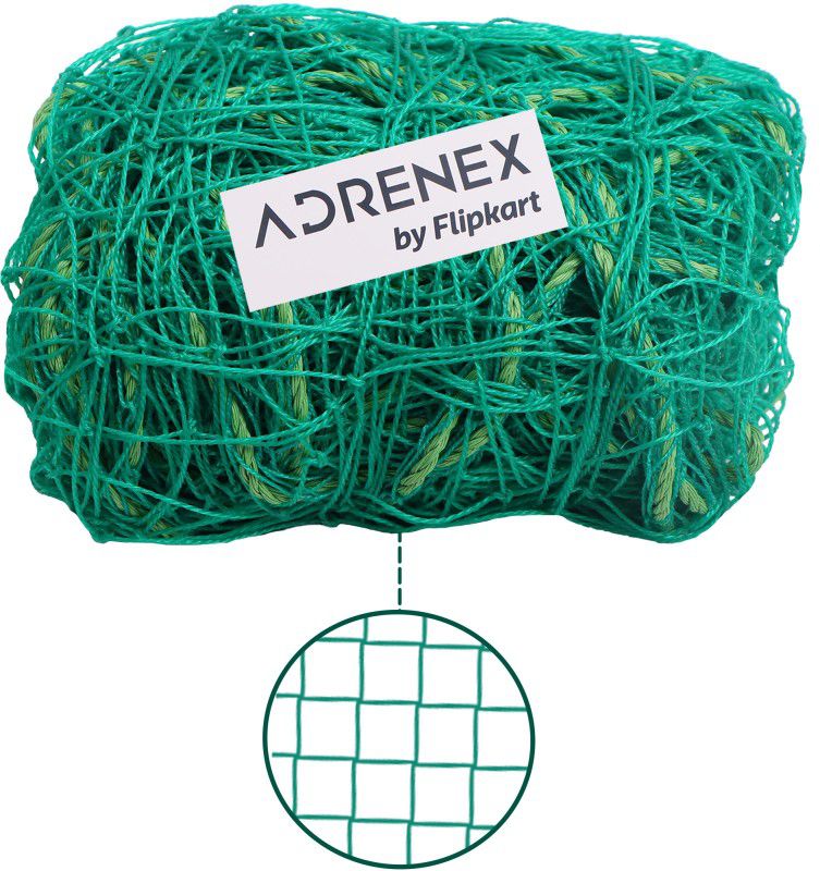 Adrenex by Flipkart 60x10 Feet Premium Quality Practice Net for Outdoor Backyard and Ground Sports Cricket Net  (Green)