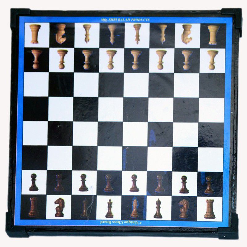 SAGAR Ludo & Chess game on 12 inches Board 1 cm Chess Board  (Brown)
