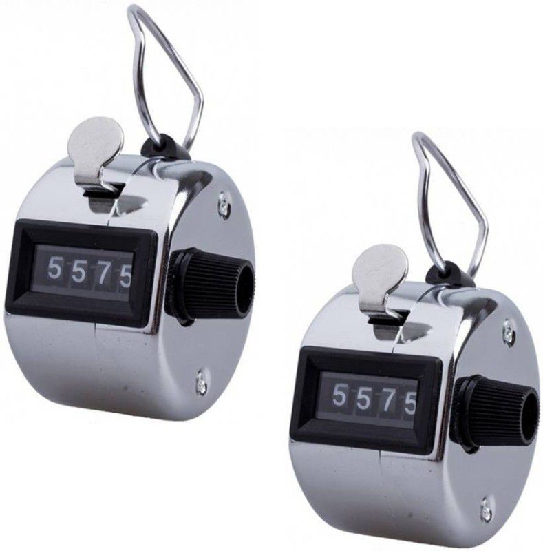 Breewell Analog Tally Counter Silver (Pack of 2) Analog Tally Counter  (Silver Pack of 2)