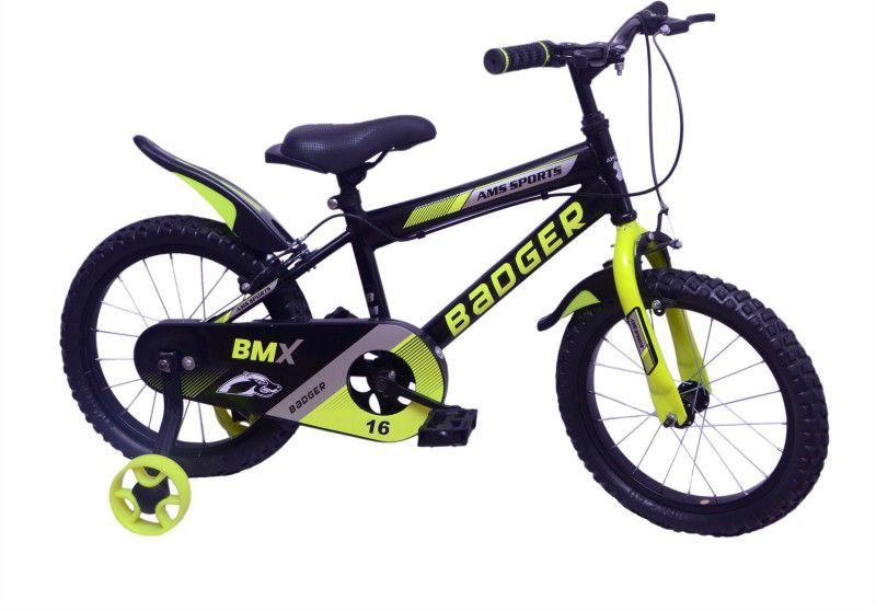 AMS Kids tubless tire bicycle Green color For 4 to 7 Years Semi Assembled 16T Cycle 16 T Road Cycle  (Single Speed, Green)