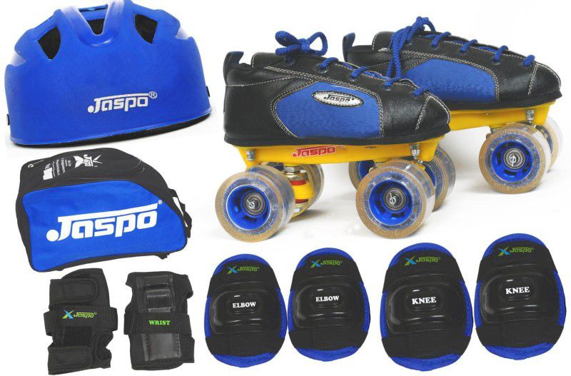 Jaspo Swift Pro Shoe Skates Combo Foot length 18.0 cms Size : 11 UK ( Age group 4-5 years) Skating Kit