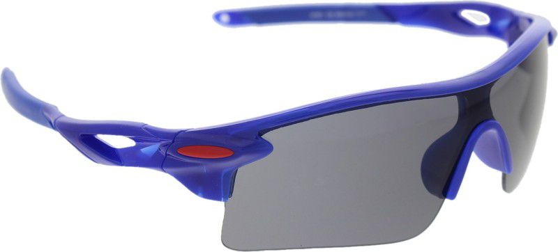VAST 7 Layer Anti Glare Wrap Around All Sports And Motorcycle Goggles  (Blue)