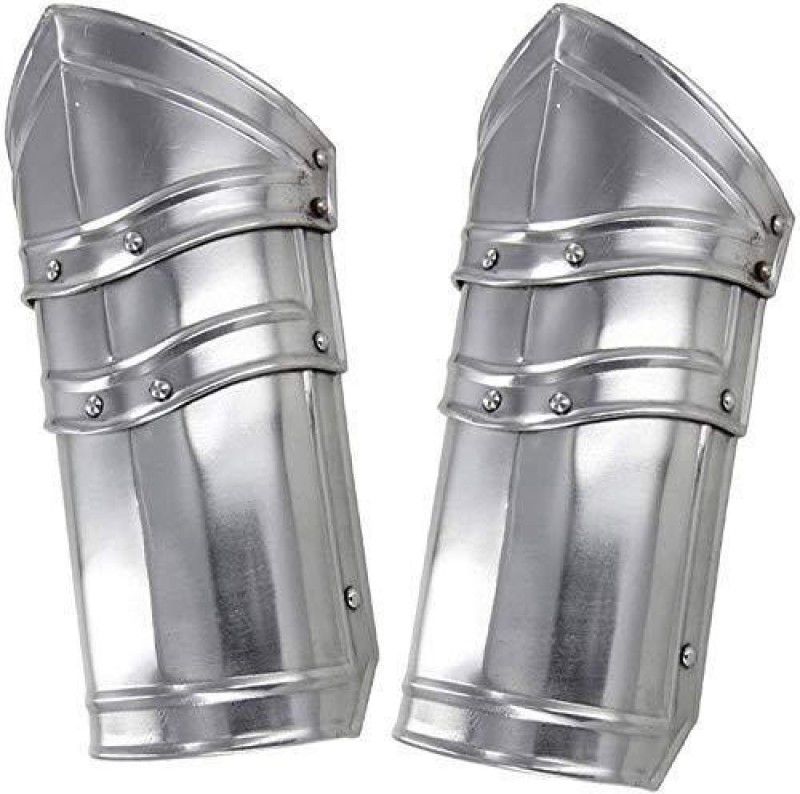 BILAL ENTERPRISES tar_Battle Ready Armor Vambraces 18G Steel Pair Sports Padded Vest  (Silver)