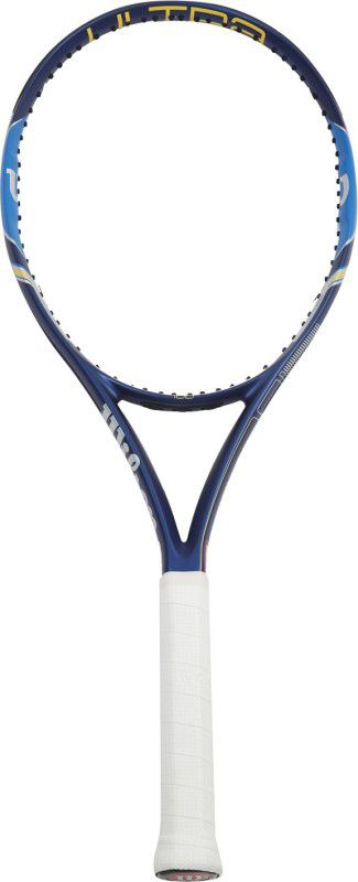 WILSON Ultra 100 White, Blue Unstrung Tennis Racquet  (Pack of: 1, 300 g)
