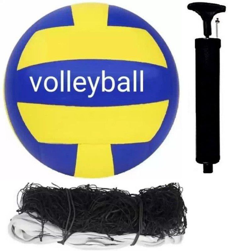 RIDDHI SIDDHI CLASSIC VOLLEY BALL + NYLON NET + AIR PUMP Volleyball Kit