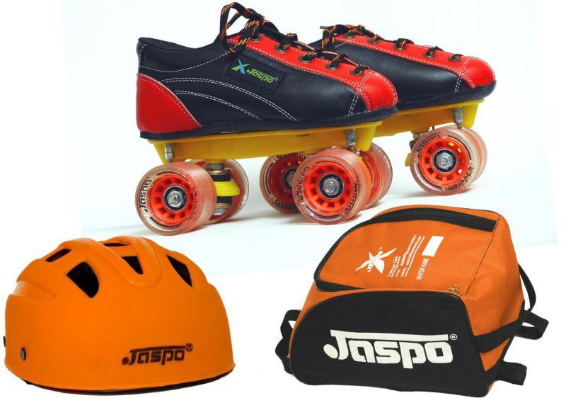Jaspo Saphire Dual Shoe Skates Combo Foot length 25.7 cms Size : 7 UK ( Age group 13-14 years) Skating Kit