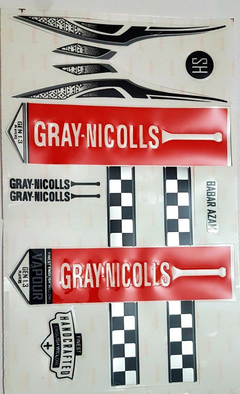 Kyrios Gray Nicolls 3D E,mbossed Cricket Bat Sticker Bat Sticker  (Multicolor)