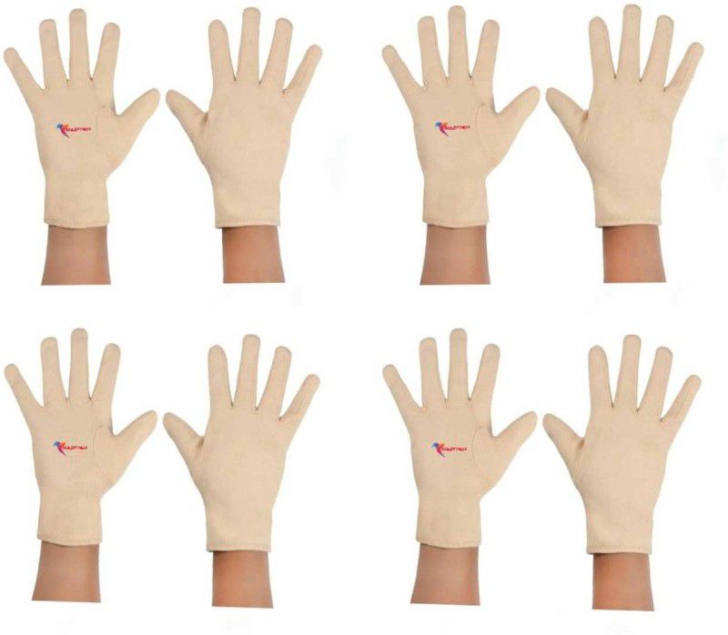 GOLDFINCH Cotton Cricket Multipurpose Hand Protect Re-usable Batting Inner Gloves Pair of 4 Inner Gloves  (Skin)