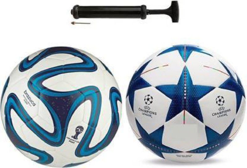 DIBACO SPORTS COMBO TWO COLOR+BLUE STAR FOOTBALL WITH AIR PUMP Football Kit