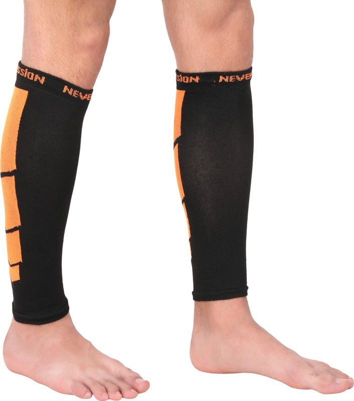 never lose LOSE Calf Compression Sleeves for Men & Women, Unisex. Shin Splint Leg Sleeves Men, Women Compression  (Black Short Sleeve)