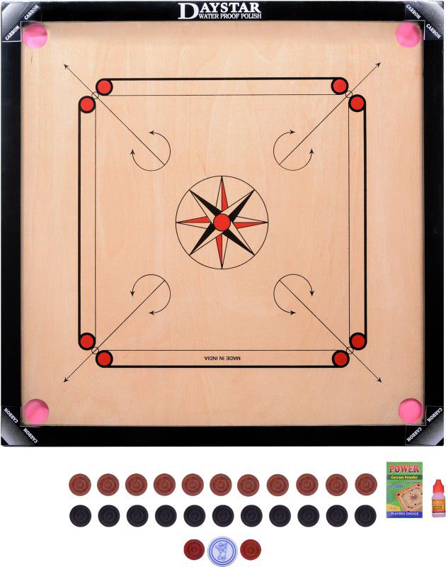 Daystar Matul Sports Carrom 32 inch With Ludo board Game 32 cm Carrom Board 32 cm Carrom Board  (Beige)