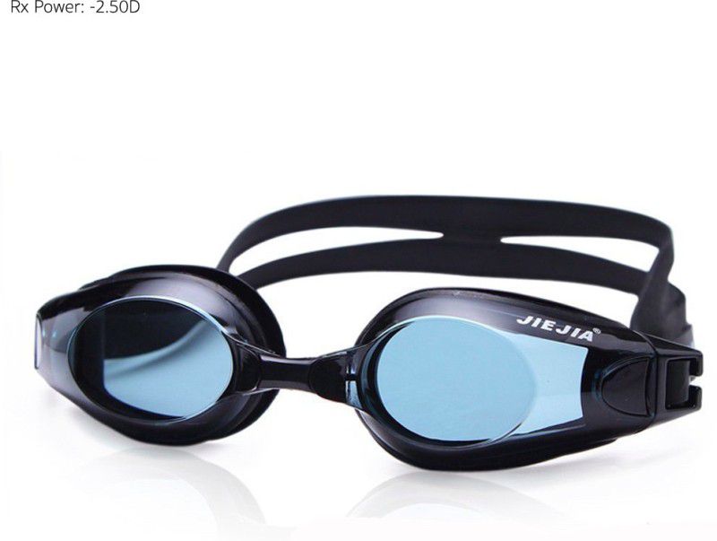 JIEJIA Optical Power With UV Protection, Anti-Fog (Rx P: -2.50) Swimming Goggles  (Black)