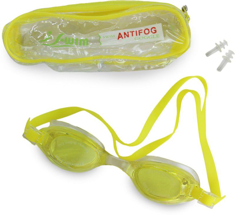 Neska Moda Water World Antifog Swimming Goggles  (Yellow)