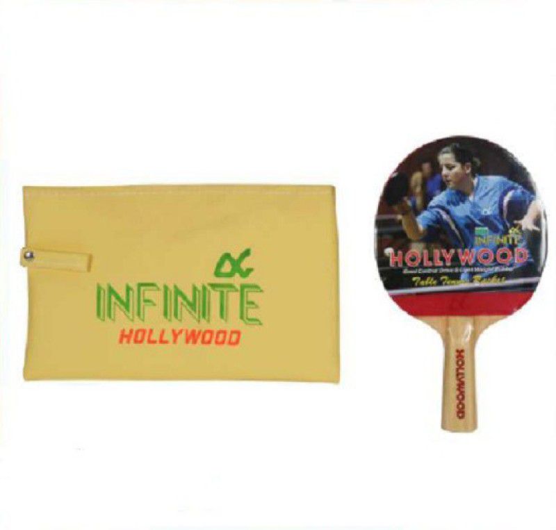 INFINITE HOLLYWOOD Red, Black Table Tennis Racquet  (Pack of: 1, 150 g)