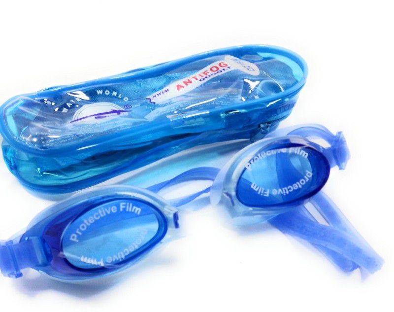 skky bell Swimming Goggle/Children Non-Fogging Anti UV Eye Protection Swimming Goggles  (Blue)