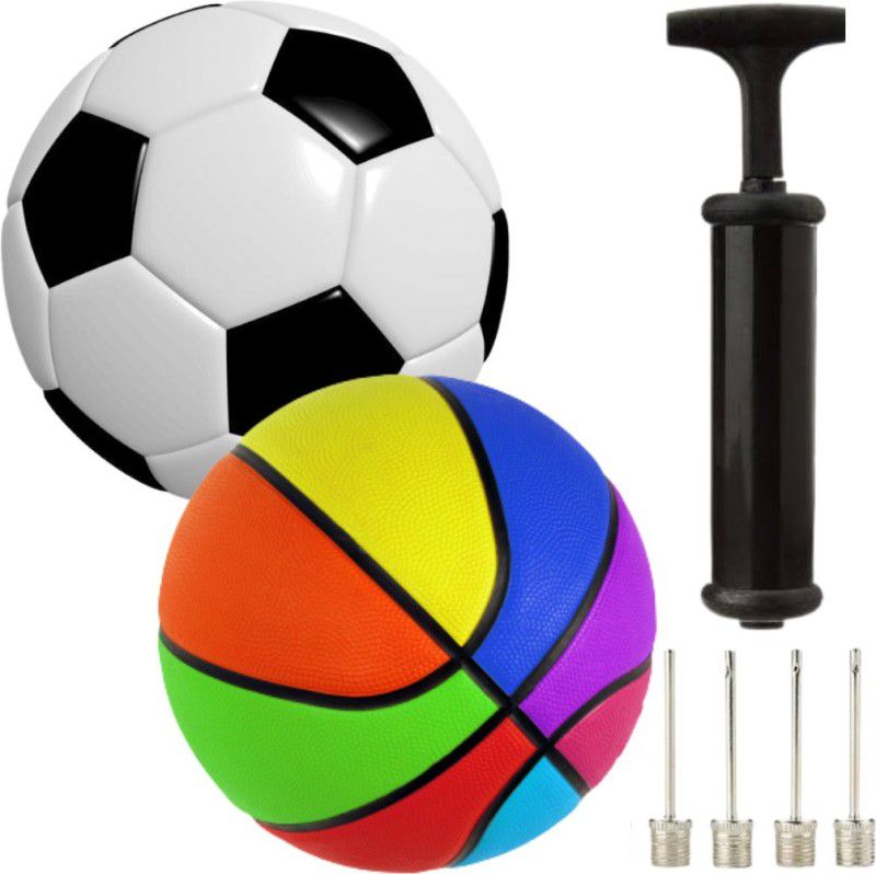 Crx Football, Basketball combo for Children gift + Pump + inflating needle 4 Football Kit