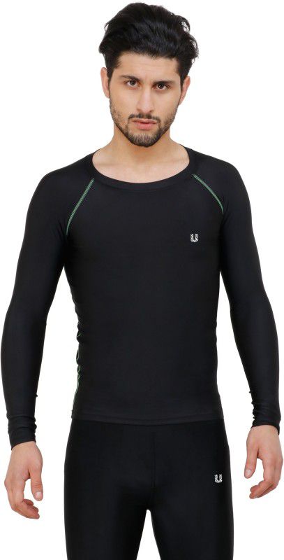unbeatable mens Compression Top T-Shirt for Gym Sports Yoga Swimming Running full Sleeve Men Compression  (Black Full Sleeve)