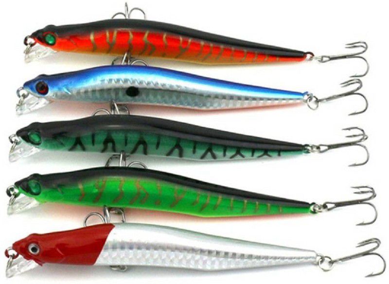 Generic Artificial Fly Plastic Fishing Lure  (Pack of 5, Size 12)