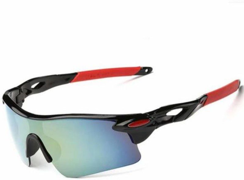 Cereto Black & Red Sports Googles Mirrored UV Protection For Boys Cricket Goggles Camping & Hiking Goggles