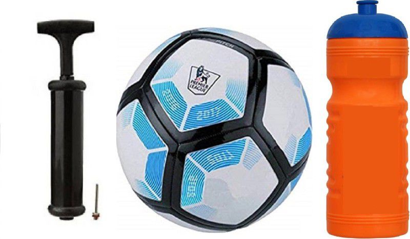 Unik Lalinga Blue White WC Football + Sipper +Air Pump Kit Football Kit