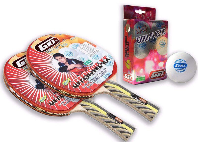 GKI Offensive XX and Euro plastic combo Table Tennis Kit