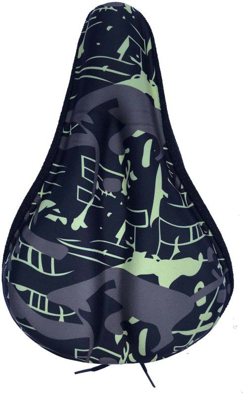 Schrodinger 70088 Bicycle Cycle Pure Full Gel Foam Seat Saddle Cover Saddle Cover M  (Black, Green)