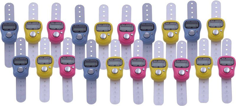 SUNRISE Small Size Multicolor Electronic Finger Counter (Pack Of 20 Pc) Digital Tally Counter  (Multicolor Pack of 20)