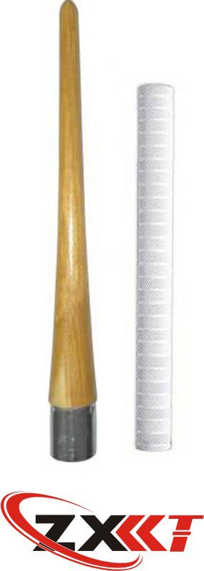 Zxxxt Combo of 1 Cricket Bat White Grip (GT) + One Wooden Grip Cone Chevron  (White, Pack of 2)