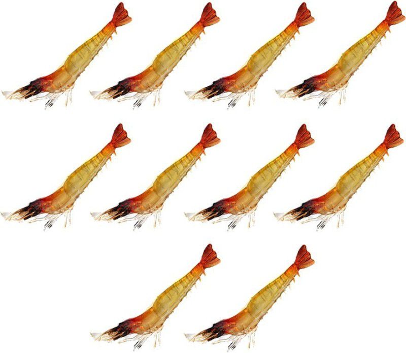 Hunting Hobby Soft Bait Silicone Fishing Lure  (Pack of 10, Size 9)
