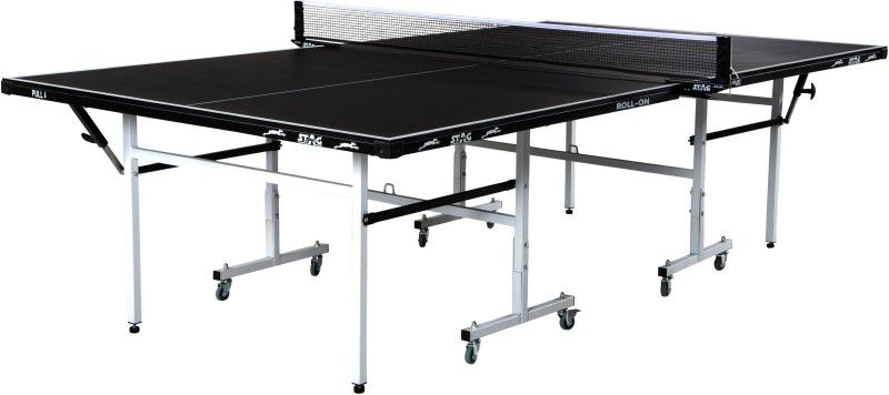 STAG Fun Line Black Top Rollaway Indoor Table Tennis Table  (Black)