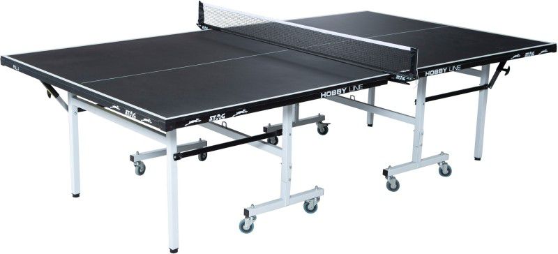 STAG Hobby Line Black Top Rollaway Indoor Table Tennis Table  (Black)