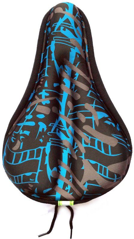 Schrodinger 70090 Bicycle Cycle Pure Full Gel Black-Blue Seat Saddle Cover Saddle Cover M  (Black, Blue)