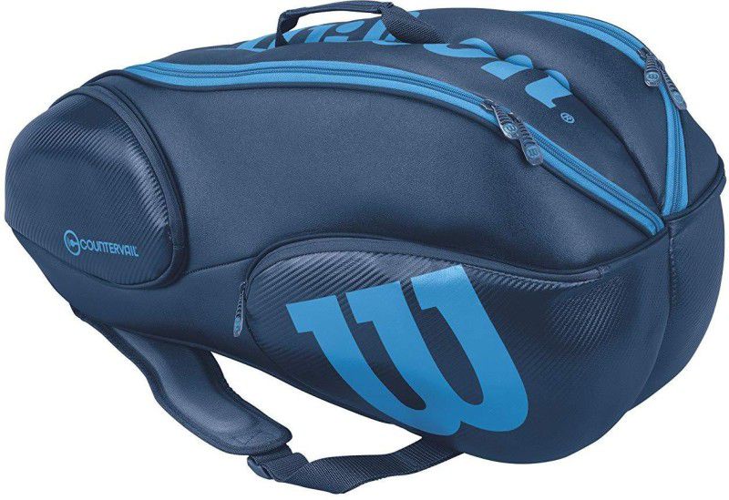 WILSON Vancouver Racket Bag, Ultra Collection - 9 Pack (Blue)  (Blue, Kit Bag)