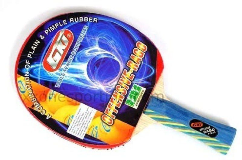 GKI Offensive Rago Red Table Tennis Racquet  (Pack of: 1, 85 g)