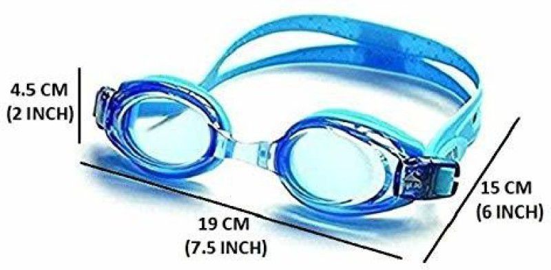 Swikaar Unisex Anti-Fog & UV Protected Swimming Goggle with Earplugs Blue Swimming Goggles