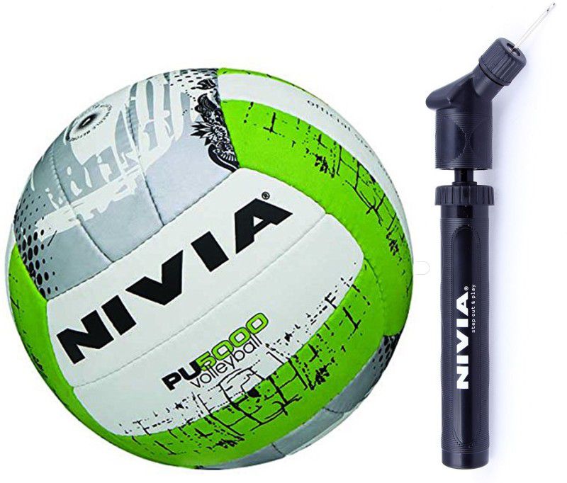 NIVIA PU 5000 Volleyball + Ball Pump Combo Volleyball Kit