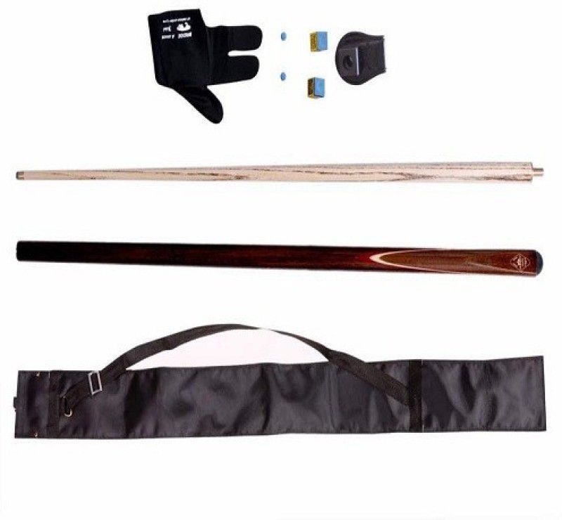 Laxmi Ganesh Billiard LGB Combo of PERADON Half VACCUM Joint Glossy Finish Snooker N Pool CUE with CUE Cover,Glove,Chalk Holder,Two TIP N Two Chalk Billiards Kit