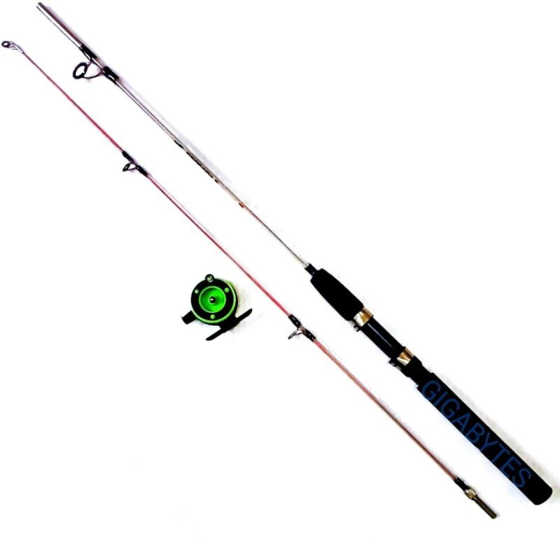 Abirs Unbreakable solid Fishing rod set with fly reel 2 part set (1.5 mtr/5feet) Multicolor Fishing Rod  (150 cm, 0.36 kg, Multicolor)