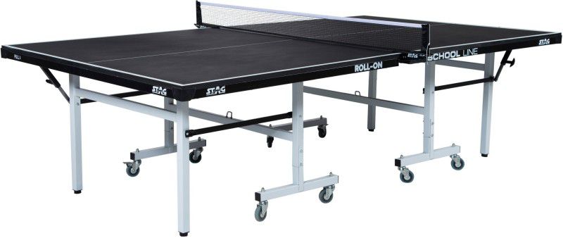 STAG School Line Black Top Rollaway Indoor Table Tennis Table  (Black)