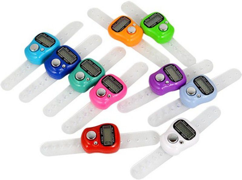 Swarish High Quality Tally Counting Digital Machine Finger Watch Digital Tally Counter  (Multicolor Pack of 10)
