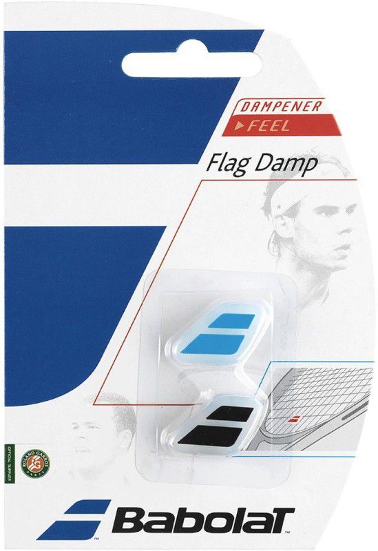 BABOLAT FLAG DAMP X 2* Tennis Dampener (black blue )  (Black, Blue, Pack of 2)