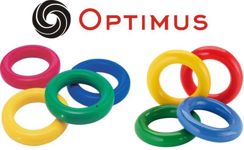 Optimus ® 8 Tennikoit Ring Tennicoit Ring Tenniquoit Ring Tennis Ring Rubber Ring - Plain Rubber Tennikoit Ring  (Pack of 8)